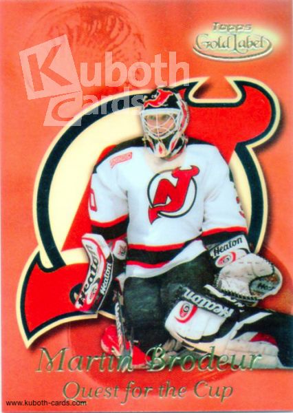 NHL 1999-00 Topps Gold Label Quest for the Cup - No QC5 - Martin Brodeur