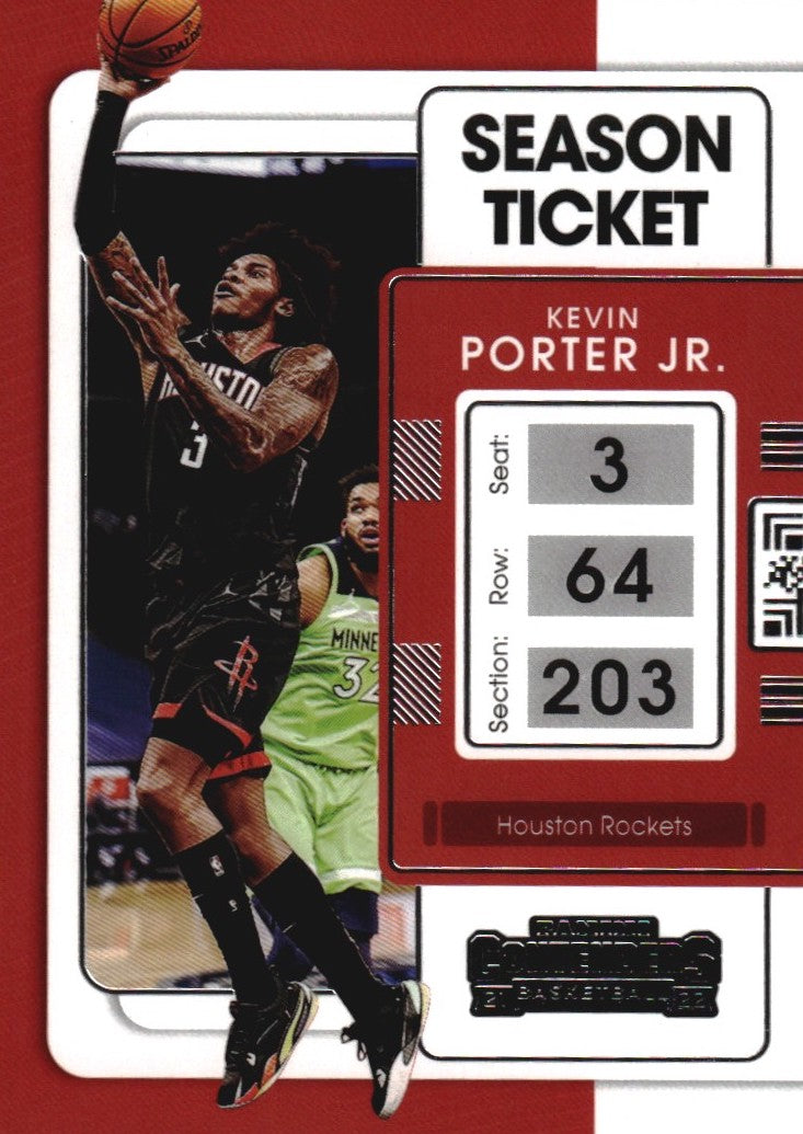 NBA 2021-22 Panini Contenders - No 70 - Kevin Porter jr.