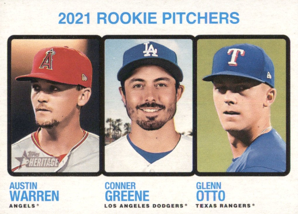 MLB 2022 Topps Heritage - No 70 - Austin Warren / Conner Greene / Glenn Otto