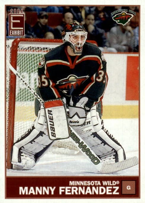 NHL 2003-04 Pacific Exhibit - No 72 - Manny Fernandez