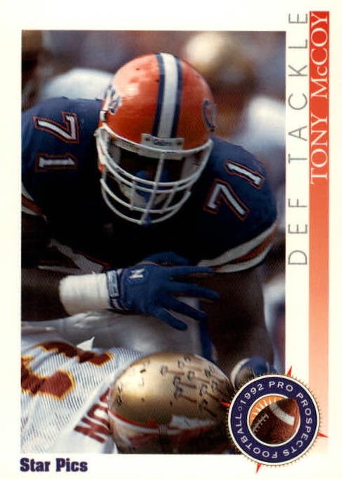 NFL 1992 Star Pics - No 73 - Anthony McCoy