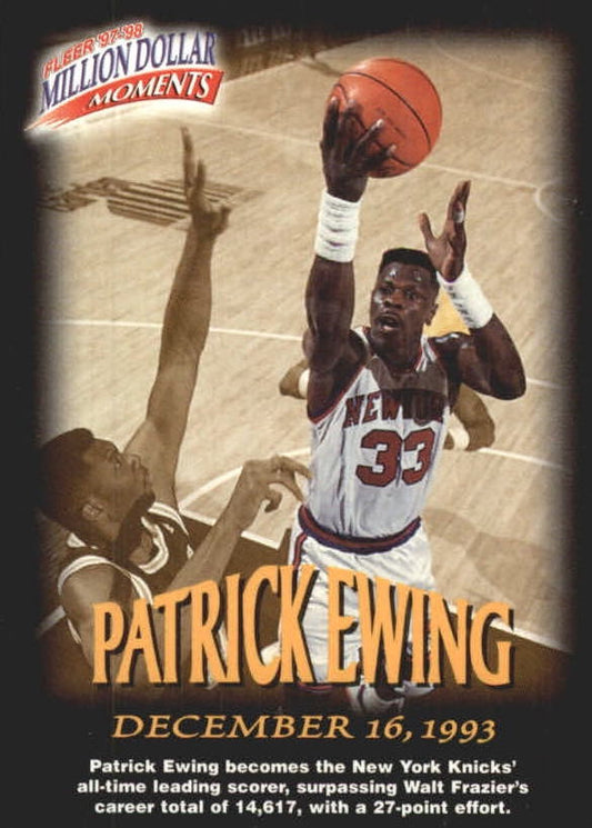 NBA 1997-98 Fleer Million Dollar Moments - No 7 - Patrick Ewing