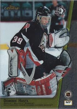 NHL 1998-99 Finest Double Sided Mystery Finest - No M7 - Dominik Hasek / Dominik Hasek