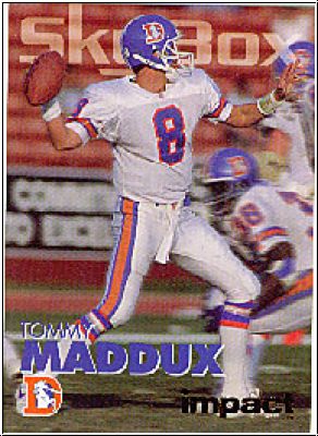 NFL 1993 SkyBox Impact Colors - No 91 - Tommy Maddux