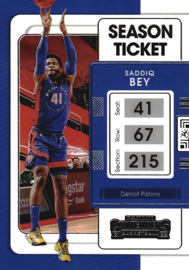 NBA 2021-22 Panini Contenders - No 98 - Saddiq Bey