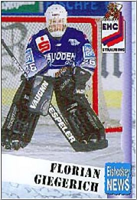 DEL 1999/00 Oberliga EHC Straubing - No 1 - Florian Giegerich