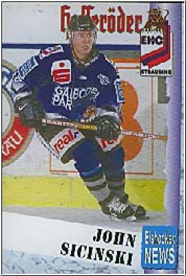 DEL 1999 / 00 Oberliga EHC Straubing - No 13 - John Sicinski