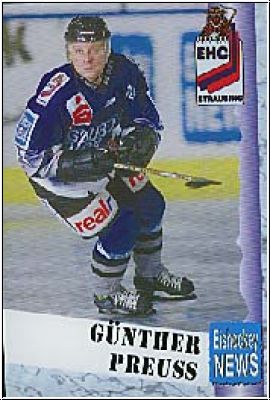 DEL 1999 / 00 Oberliga EHC Straubing - No 17 - Günther Preuß