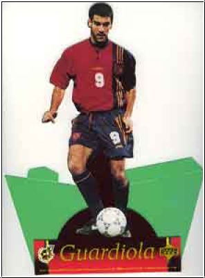 Fussball 1998 Upper Deck - Aufsteller Pep Guardiola