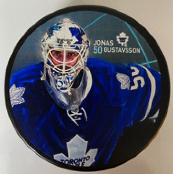 NHL Player Puck - Jonas Gustavsson