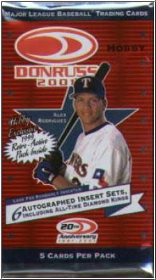 MLB 2001 Donruss Hobby package