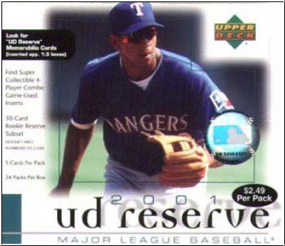 MLB 2001 UD Reserve Retail - Package