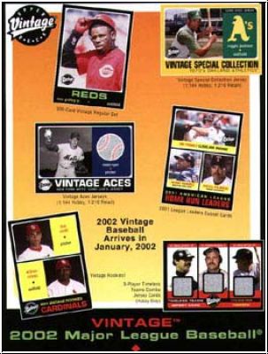 MLB 2002 Upper Deck Vintage - Package
