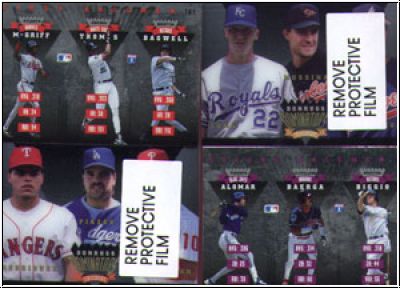 MLB 1995 Donruss Dominators - No 1 - 9 - kompletter Satz