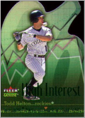 MLB 2001 Fleer Genuine High Interest - No 4 of 15 HI - Todd Helton