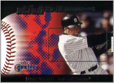 MLB 2001 Fleer Game Time Sticktoitness - No 5 of 20 - Bernie Williams