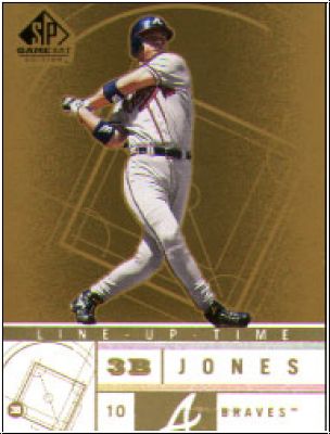 MLB 2001 SP Game Bat Edition Line Up Time - No LT4 - Chipper Jones