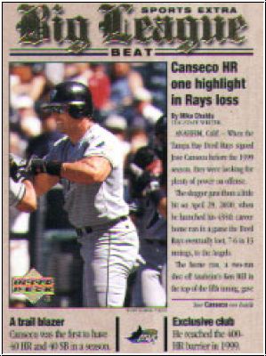 MLB 2001 Upper Deck Big League Beat - #BB 15 - Jose Canseco