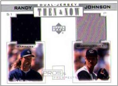 MLB 2001 Upper Deck Pros and Prospects Then and Now Dual-Jersey - No TN-RJ - Randy Johnson