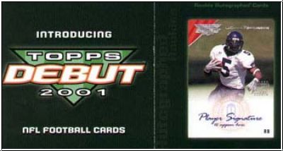 NFL 2001 Topps Debut Pack