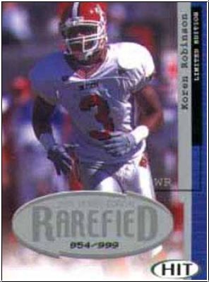 NFL 2001 SAGE Hit Rarefield Silver - No R38 - Koren Robinson