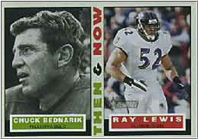NFL 2001 Topps Heritage Then and Now - No TN-BL - Bednarik/Lewis
