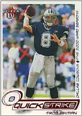 NFL 2001 Ultra Quickstrike - No 13 of 20 QS - Troy Aikman