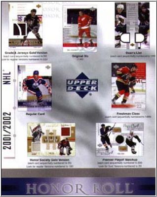 NHL 2001-02 Upper Deck Honor Roll - Packet