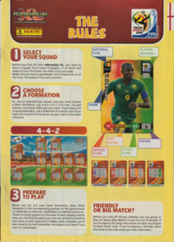 Football 2010 Panini Adrenalyn XL FIFA World Cup South Africa - scrapbook
