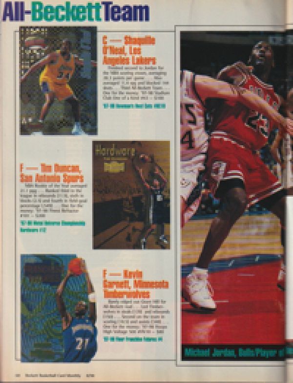 NBA 1998 Monatsbeckett August 1998 - Titelcover Michael Jordan