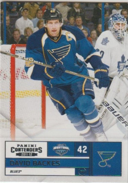 NHL 2011-12 Panini Contenders - No 42 - David Backes