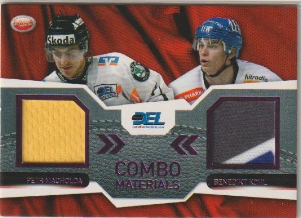 DEL 2008/09 CityPress Jersey Card Combo Materials - No CM07 - Petr Macholda / Benedikt Kohl