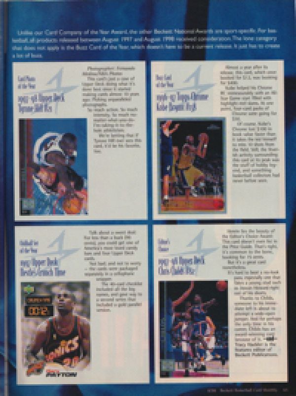 NBA 1998 Monatsbeckett August 1998 - Titelcover Michael Jordan