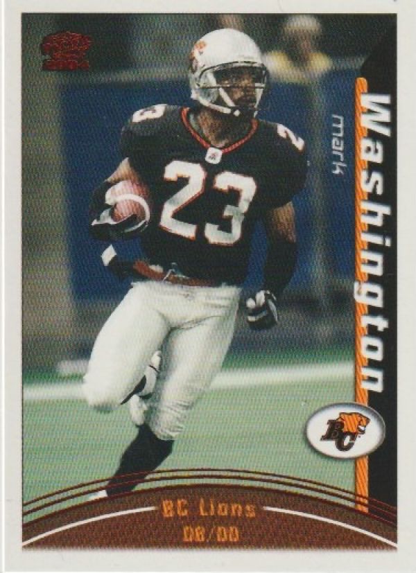 NFL 2004 Pacific CFL Red - No 12 - Mark Washington