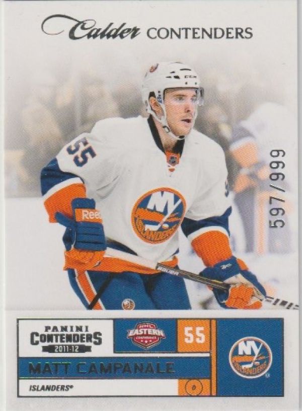 NHL 2011-12 Panini Contenders - No 182 - Matt Campanale