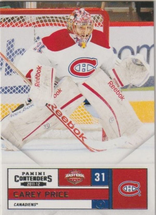 NHL 2011-12 Panini Contenders - No 31 - Carey Price