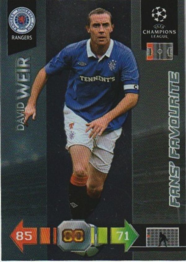 Football 2010-11 Panini Adrenalyn XL Champions League - No 228 - David Weir