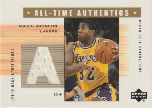NBA 2002-03 Upper Deck Generations All-Time Authentics - No MG2-A - Magic Johnson White