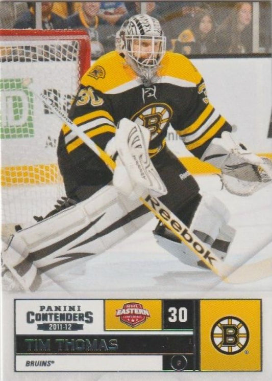 NHL 2011-12 Panini Contenders - No 43 - Tim Thomas