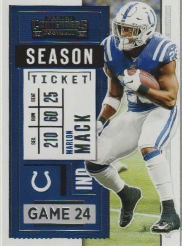 NFL 2020 Panini Contenders - No 60 - Marlon Mack