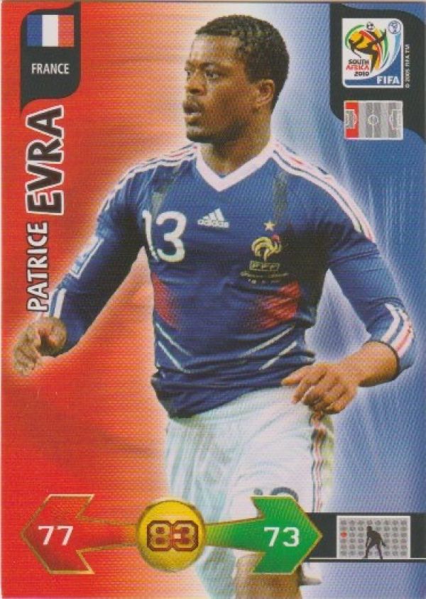 Soccer 2010 Panini Adrenalyn XL FIFA World Cup South Africa - No 147 - Patrice Evra