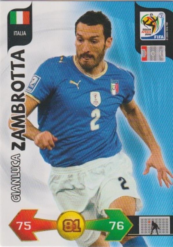 Soccer 2010 Panini Adrenalyn XL FIFA World Cup South Africa - No 197 - Gianluca Zambrotta