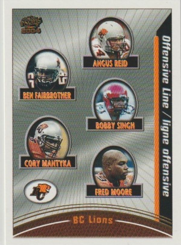 NFL 2004 Pacific CFL - No 1 - Angus Reid / Ben Fairbrother / Bobby Singh / Cory Mantyka / Fred Moore