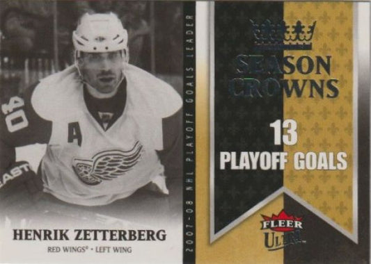 NHL 2008-09 Ultra Season Crowns - No SC 10 - Henrik Zetterberg