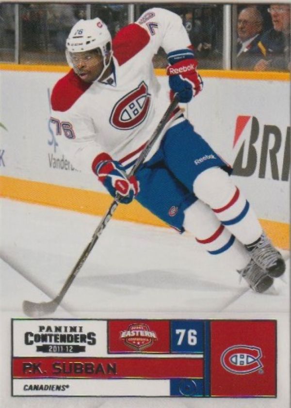 NHL 2011-12 Panini Contenders - No 76 - P.K. Subban