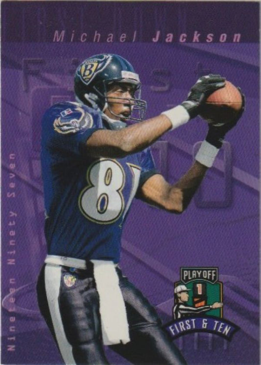 NFL 1997 Playoff First and Ten - No 155 - Michael Jackson