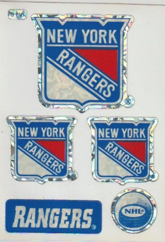 NHL Logo Card Stickers 1990s MACHINE VENDING PVI - New York Rangers