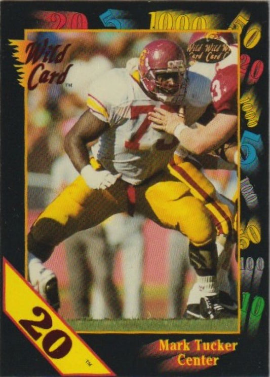 NFL 1991 Wild Card Draft 20 Stripe - No 110 - Mark Tucker