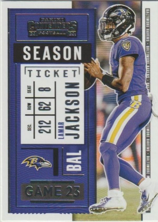 NFL 2020 Panini Contenders - No 93 - Lamar Jackson