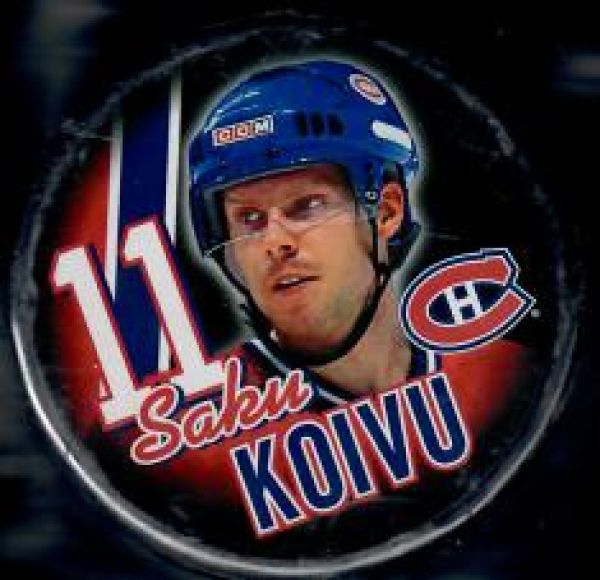 NHL Player Puck - Saku Koivu